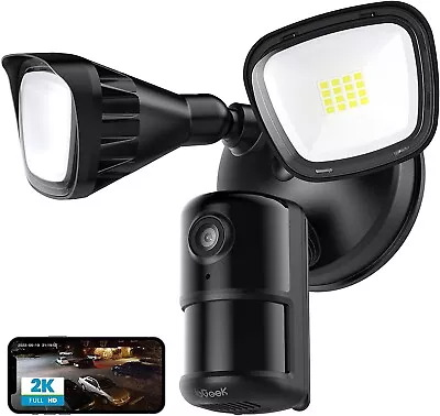 IeGeek Outdoor 2K Floodlight Security Camera Color Night Vision Home WiFi CCTV • £73.09