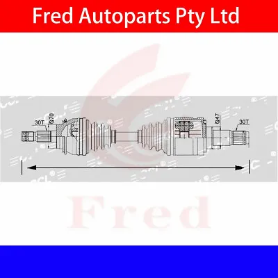 Fred CV Drive Shaft Fits Hilux 4WD SR5 2005-2014 KUN26.TGN26.43430-0K020 43430-0 • $150