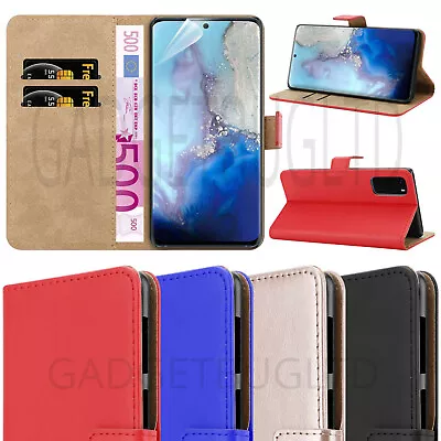 Case For Samsung Galaxy S20 S9 S8 Plus Cover Wallet PU Leather Magnetic Luxury • £2.89