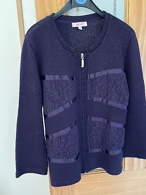 £8 • Buy M&S Per Una Purple Zip Up Cardigan M