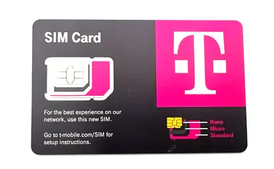 NEW T-mobile 3-in-1 Postpaid/Prepaid 4G LTE 5G SIM Card Nano/Micro/Standard Size • $8.99