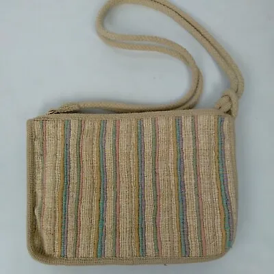 Carpet Bag Of America Shoulder Purse Zippered 11x8 Women's Multicolor • $14.23