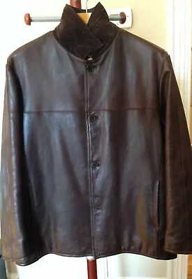Ellegant Overcoat Leather Jacket Made By OffSet Menswear Size 56 (US 46) • $75
