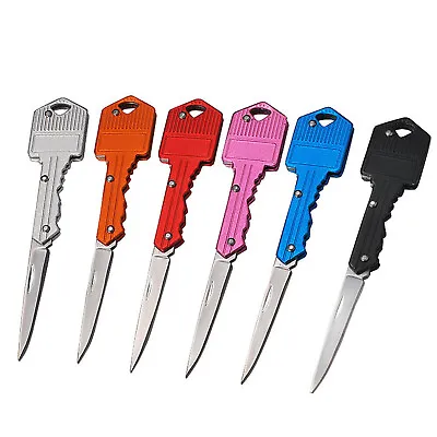 Portable Outdoor Survival Pocket Key Shape Mini Key Chain Knife Camping • $4.69