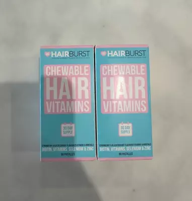 2 X Hairburst Chewable Hair Growth Vitamins - 60 Gummies - Free Postage • £19.99