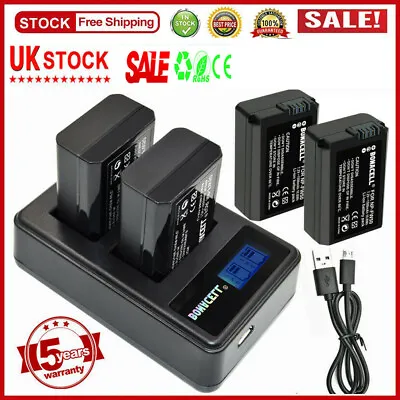 £20.99 • Buy 2Pcs Battery&LCD Battery Charger For Sony NP-FW50 BC-VW1 & ILCE-6400 Alpha A6400