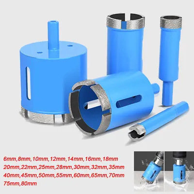 Ø 6-80mm Diamond Core Hole Saw Hole Cutter Tile Porcelain Glass Drill Bit Cutter • £3.54