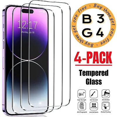 $6.80 • Buy [3+1] Fr IPhone 15 14 13 12 11 Pro Max XR Tempered Glass Screen Camera Protector