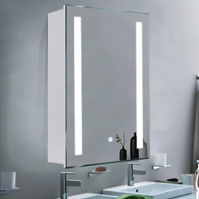 3-Size LED Illuminated Light Up Bathroom Mirror Cabinet Toothbrush/Shaver Socket • £152.95