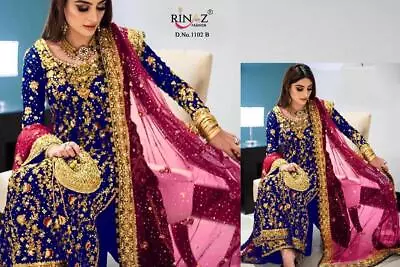 Salwar Kameez Suit Designer Indian Dress Pakistani Anarkali Party Wear Fancy  TP • £34.90