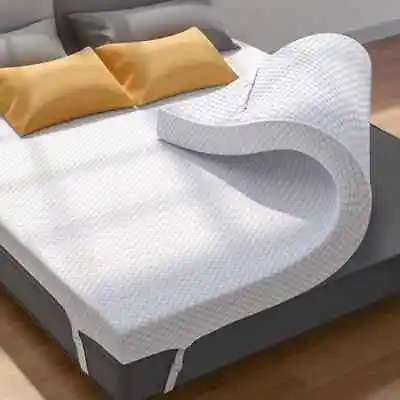 3 Inch Gel Memory Foam Mattress Topper Queen Size High Density Cooling Pad Press • $129.99