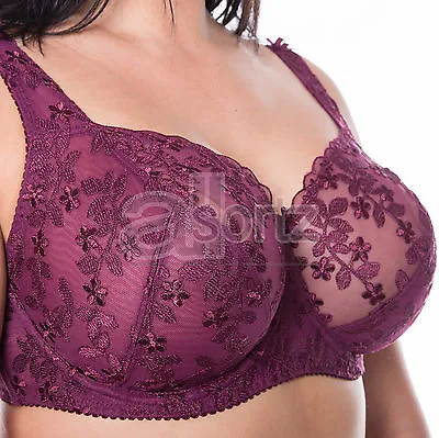 Ladies Full Cup Underwired Bra Plus Size Lace Large Non Padded Uk Size New • £15.95