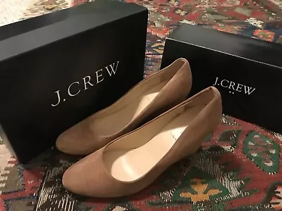 J Crew Martina Wedges 9.5 Beige Ashen Brown • $75