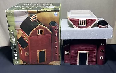 Vintage Kitchen Prairie Red Barn With Silo Cookie Jar • $99.99