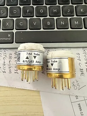PAIR 2PC 7A4 Replace 6J4 L63 Tube Converter Adapter • $32