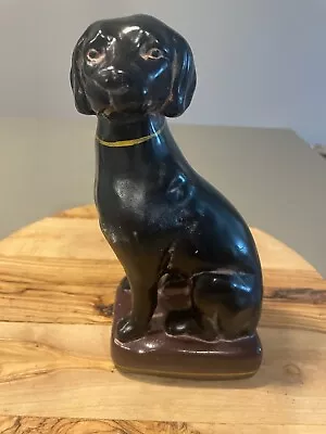 Vintage Black Labrador Dog Figurine Statue Bookend Sturdy & Heavy 8” Tall EUC • $35