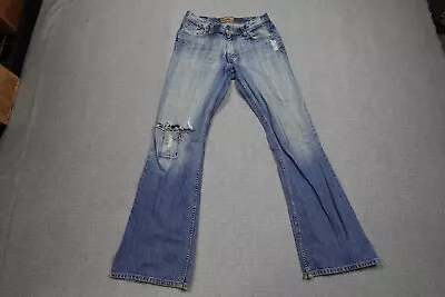 Vintage BKE Jeans Mens 32x34 Blue Bootleg Western Thick Stitch Cowboy Washed Out • $29.97