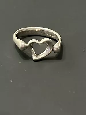 £70 • Buy TIFFANY&Co.   Ring Open Heart Silver