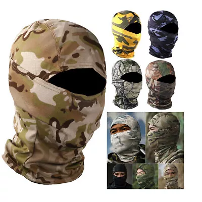 Tactical Camo Full Face Mask Military Army Balaclava Face Mask UV Protection • $6.69