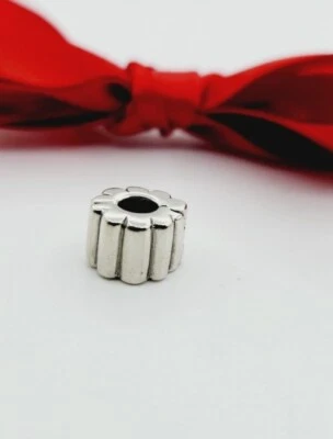 $19 • Buy New Pandora Sterling Silver Ribbed Clip Charm #790163 Authentic Ale 925 Retired#