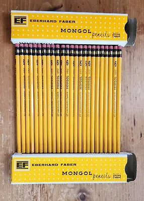 VTG NOS Eberhard Faber Mongol #2 Pencils In Original Boxes 482-2 2 Dozen (24) • $33.99