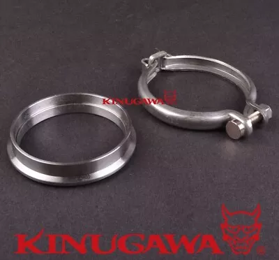 $29.90 • Buy Kinugawa Turbine Dump Pipe V-Band Adapter GT28R GT30R GT35R 3   Ring W/ Clamp