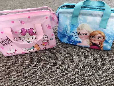 Girl Lady School Kitty Or Frozen Lunch Box Tote Organizer Insulated Bag Handbag • $23