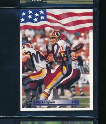 1992 AW Sports #78 Mark Rypien Redskins Signed Autograph (EO37) SWSW6 • $12