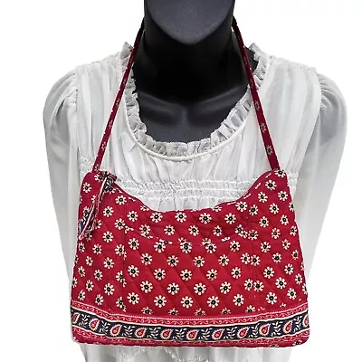 VTG Y2K Vera Bradley Retired Americana Paisley Red Blue Small Shoulder Bag • $33.87