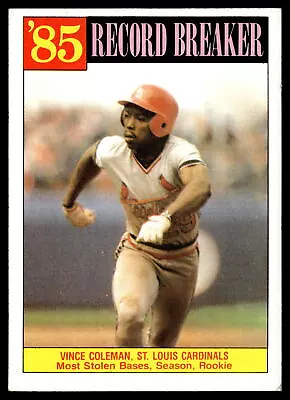 1986 Topps #201 Vince Coleman • $0.99