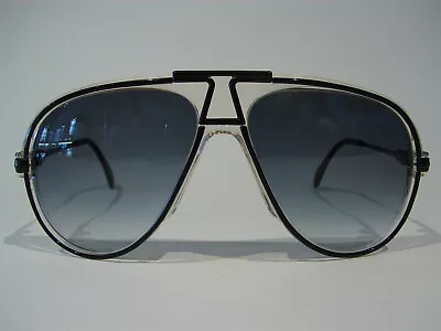 NOS 1980s Vintage Cazal 622-163 Clear X Black  Aviator Sunglasses (West Germany) • $380