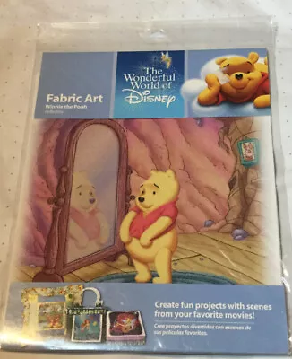 Disney Winnie The Pooh Reflection Fabric Art Disney 8.5  Square • $13.25