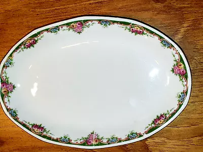 Small Plattter By Victoria China Czechoslovakia Floral  Rim 8 1/2  • $8