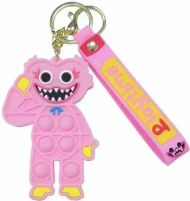 Poppy Playtime Kissy Missy Keyring Keychain Push It Pop Fidget Girls Boys Toy • £5.49