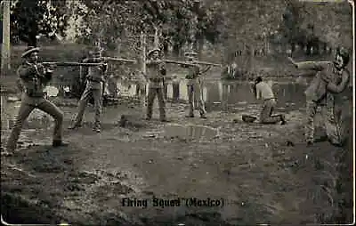 Mexican Revolution Firing Squad In Mexico Guns McCabre C1910 Postcard • $14.79