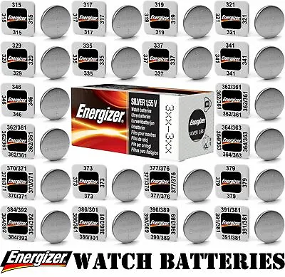ENERGIZER Watch Batteries Silver Oxide Alkaline 357/377/... 1.55V (ALL SIZES!!) • £2.55