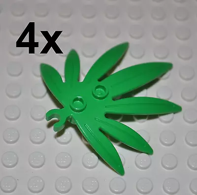 Lego Parts - 4x Bright Green Palm Leaves/tree/bush Foliage/6x5 Sword/plant • $5.29