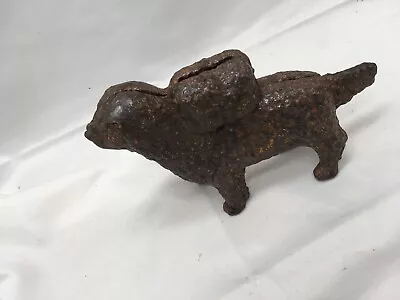 Antique Hubley ?toy Co Cast Iron Bank Dog Art Statue Sculpture Doorstop Us • $77.95