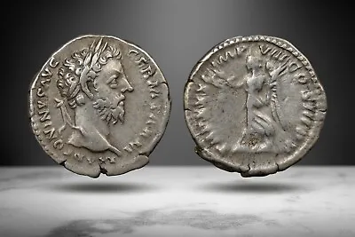 Ancient Roman Coin Marcus Aurelius (AD 176-7) AR Denarius Striking Portrait! • $199