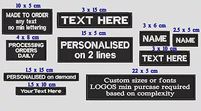 £5 • Buy Rectangles PERSONALISED Embroidered Name Tag  AIRSOFT  Sew On  Hook And Loop