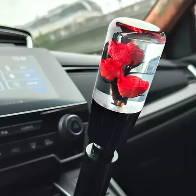 VIP 10CM Red Real Flowers Gear Shift Knob Shifter Head For Universal Car • $18