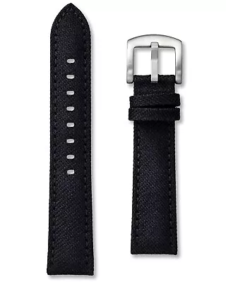 Black Sailcloth Watch Strap - Moonswatch Style Band - 18mm 20mm 22mm 24mm • £19.95