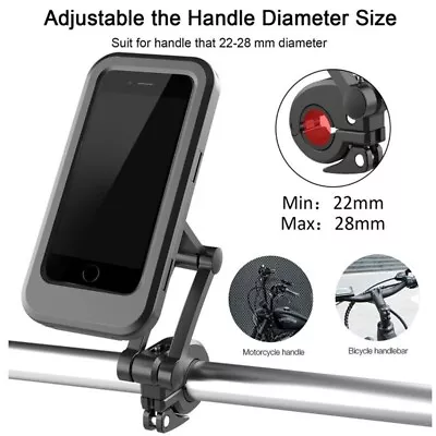 $19 • Buy Adjustable Motorcycle Bike Phone Holder Case Outdoor Waterproof Handlebar Mobile