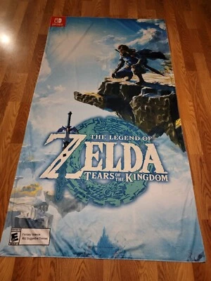 $207.50 • Buy Legend Of Zelda Tears Of The Kingdom Gamestop Fabric/Cloth Promo Poster 7Ft TOTK
