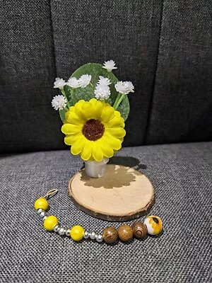 £4.50 • Buy Handmade Flower Thimble & Beaded Charm Gift Set - Perfect Token For Loved Ones