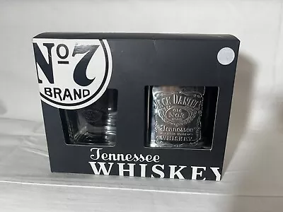 £9.90 • Buy Jack Daniel's No 7 Tennessee Whiskey Glass And Hip Flask Gift Set