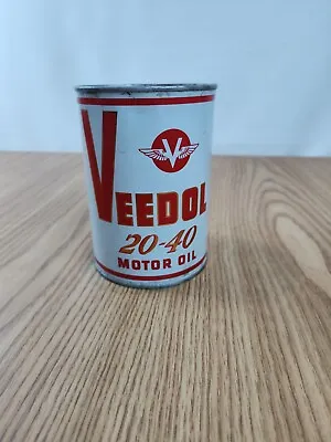 VINTAGE VEEDOL FLYING Quart MOTOR OIL CAN  Wings Graphic Rare Gas Auto  • $100