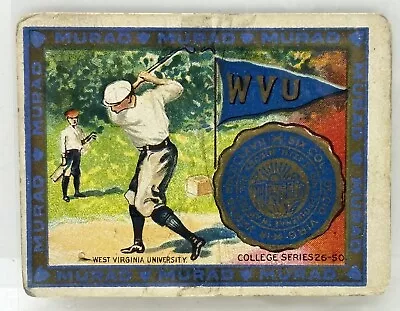 Vintage 1910 Murad Cigarettes College Series WVU West Virginia Golf Sports Card • $14.99