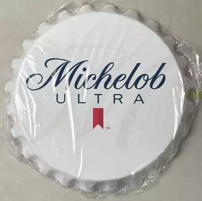 Michelob Ultra Bottle Cap Tin Metal Sign 16  Diameter Garage Man Cave Bar Wall • $39.95