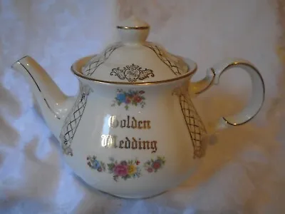 SADLER  Golden Wedding  Large Teapot • £3.99